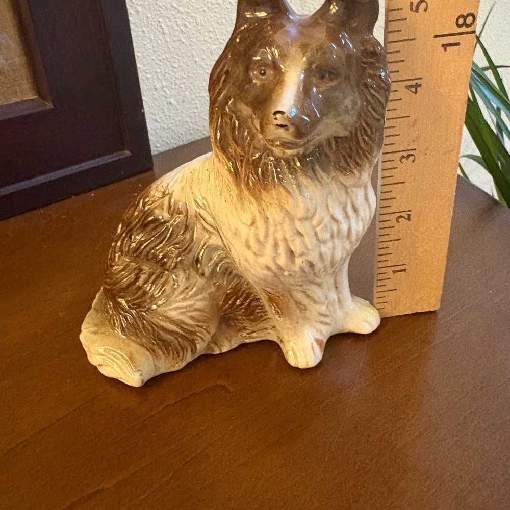 Brown and Cream Cat Figurine Decor Accent